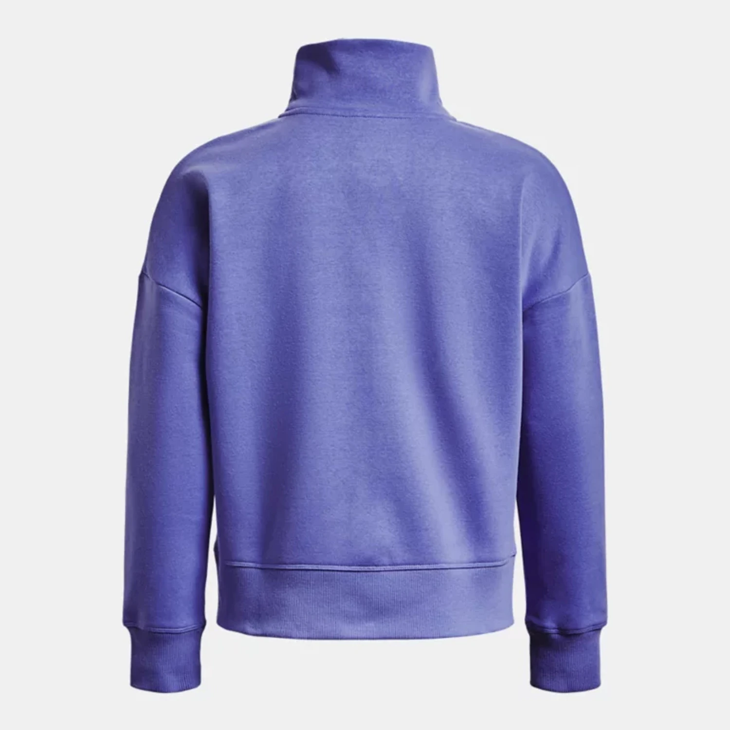 Under Armour Womens Rival Fleece Half Zip: Baja Blue/White 7 Under Armour Womens Rival Fleece Half Zip: Baja Blue/White - Image 5