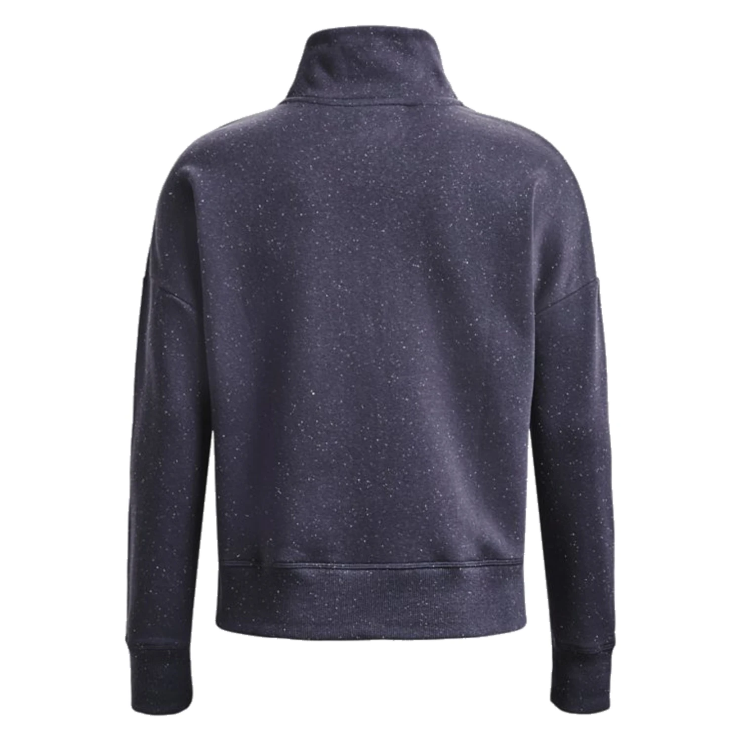 Under Armour Womens Rival Fleece Half Zip: Tempered Steel/White 6 Under Armour Womens Rival Fleece Half Zip: Tempered Steel/White - Image 4