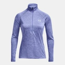 Under Armour Womens Tech 1/2 Zip Twist Top: Baja Blue -Sports Equipment Store underarmourwomenstechhalfziptwisttopbajablue4