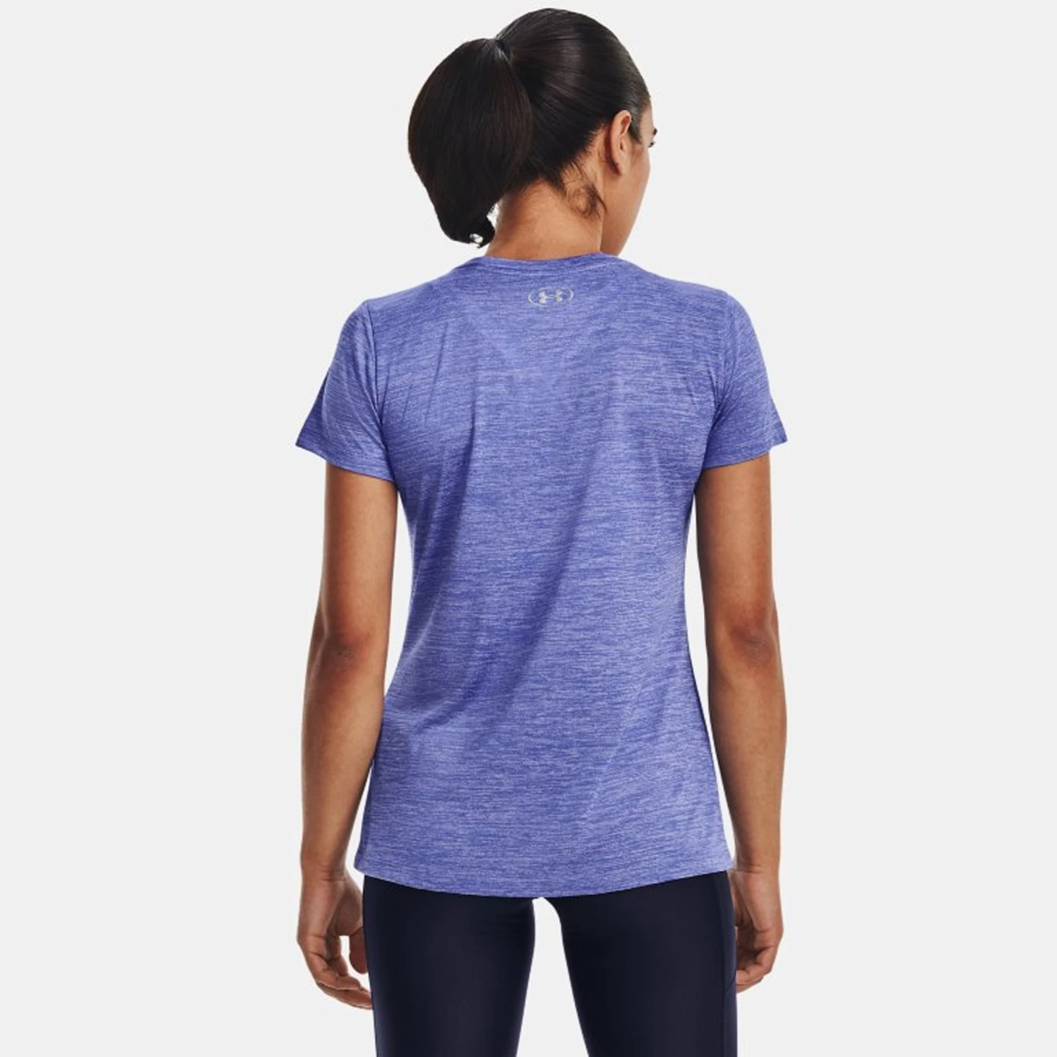 Under Armour Womens Tech Twist T-Shirt: Baja Blue 4 Under Armour Womens Tech Twist T-Shirt: Baja Blue - Image 2