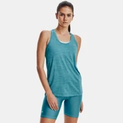 Under Armour Womens Tech Twist Tank: Glacier Blue