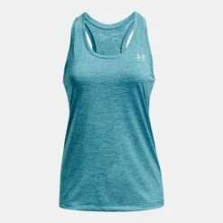 Under Armour Womens Tech Twist Tank: Glacier Blue 10 Under Armour Womens Tech Twist Tank: Glacier Blue -Sports Equipment Store underarmourwomenstechtwisttankglacierblue4