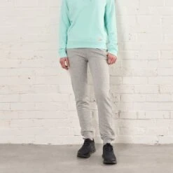 Piranha Lifestyle Womens Fitted Jogger Pants: Heather Grey